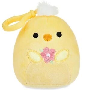 Squishmallow Triston the yellow chick kellytoy  Plush clip NWT